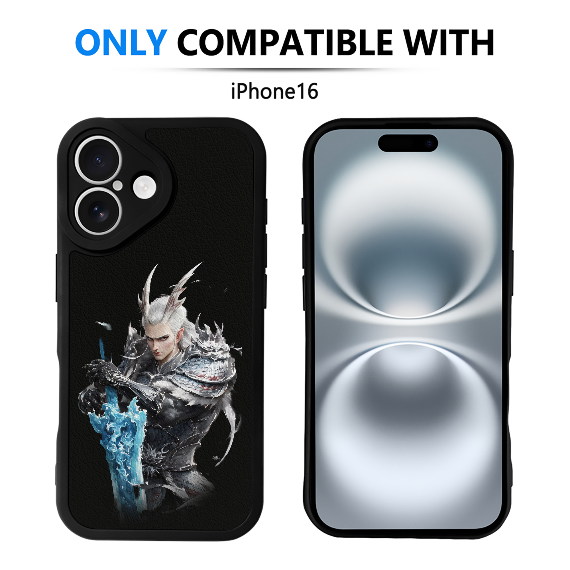 （画像用） Ne Zha 2 ナタ 魔童の大暴れ 【iPhone 16シリーズ対応】シリコンスマホケース（レザー調） 材質：シリコン